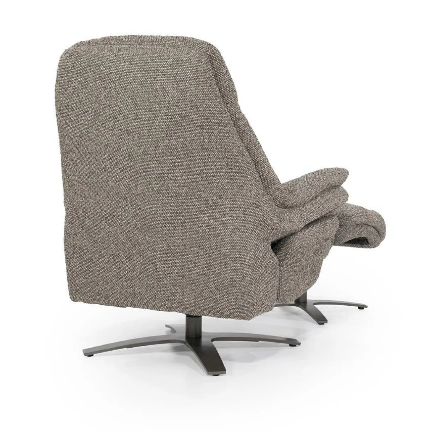 Verstelbare Fauteuil Caleb Met voetenbank - Taupe - Loft24.nl