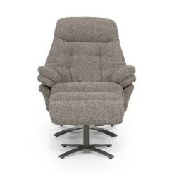 Verstelbare Fauteuil Caleb Met voetenbank - Taupe - Loft24.nl