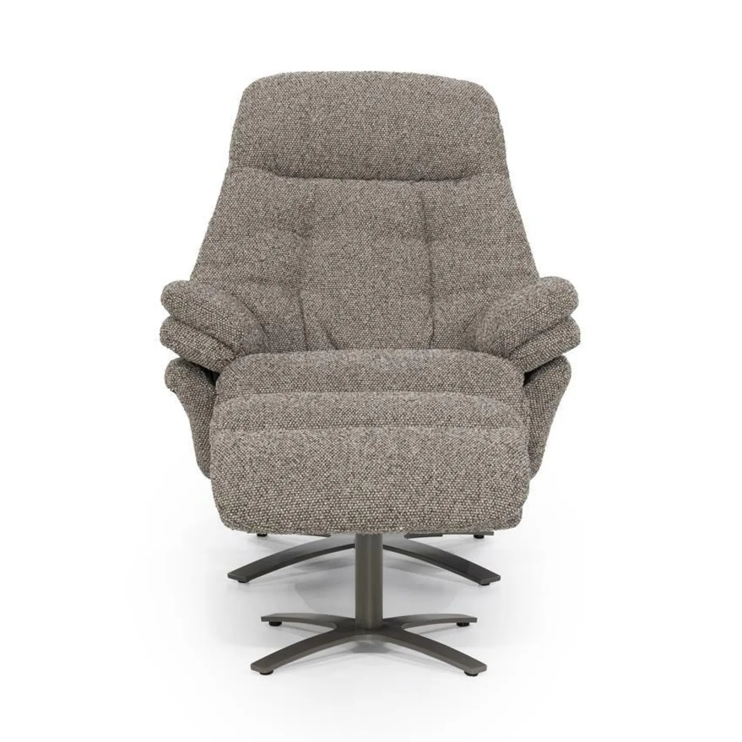 Verstelbare Fauteuil Caleb Met voetenbank - Taupe - Loft24.nl