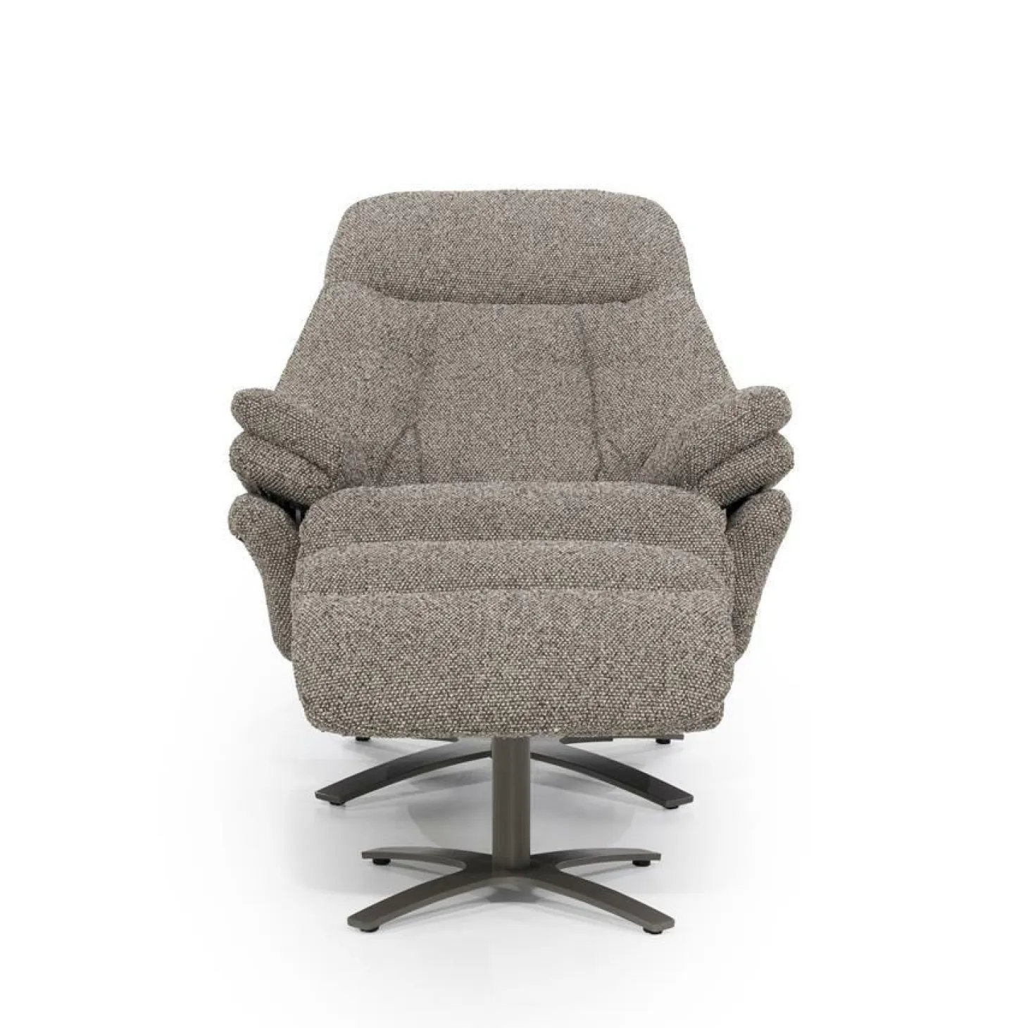 Verstelbare Fauteuil Caleb Met voetenbank - Taupe - Loft24.nl