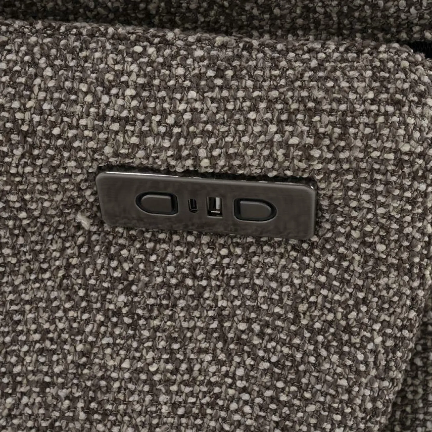 Verstelbare Fauteuil Caleb Met voetenbank - Taupe - Loft24.nl