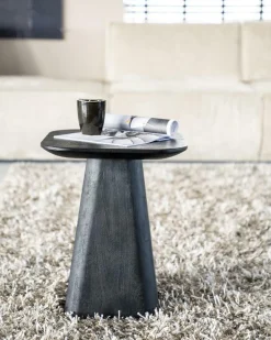 Vierkante Bijzettafel Aron Mangohout - Bruin 40 cm - Loft24.nl