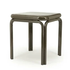 Vierkante Bijzettafel Zilo 43 x 43cm - Donkerbruin - Loft24.nl