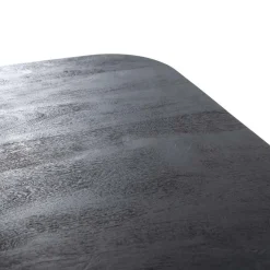 Vierkante Eettafel Aron Mangohout Zwart - 150cm - Loft24.nl