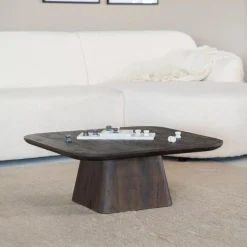 Vierkante Salontafel Aron Mangohout - Bruin 80 cm - Loft24.nl