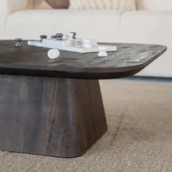 Vierkante Salontafel Aron Mangohout - Bruin 80 cm - Loft24.nl