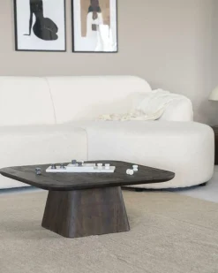 Vierkante Salontafel Aron Mangohout - Bruin 80 cm - Loft24.nl