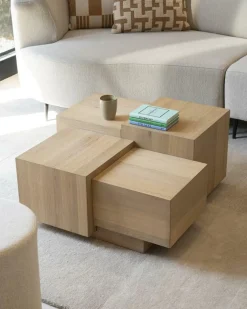 Vierkante Salontafel Quinten - naturel 80 x 80 cm - Loft24.nl