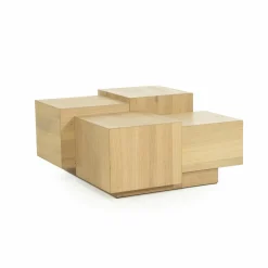Vierkante Salontafel Quinten - naturel 80 x 80 cm - Loft24.nl