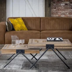 Vierkante Salontafel Teca Balance 70x70 cm - Teakhout - Loft24.nl