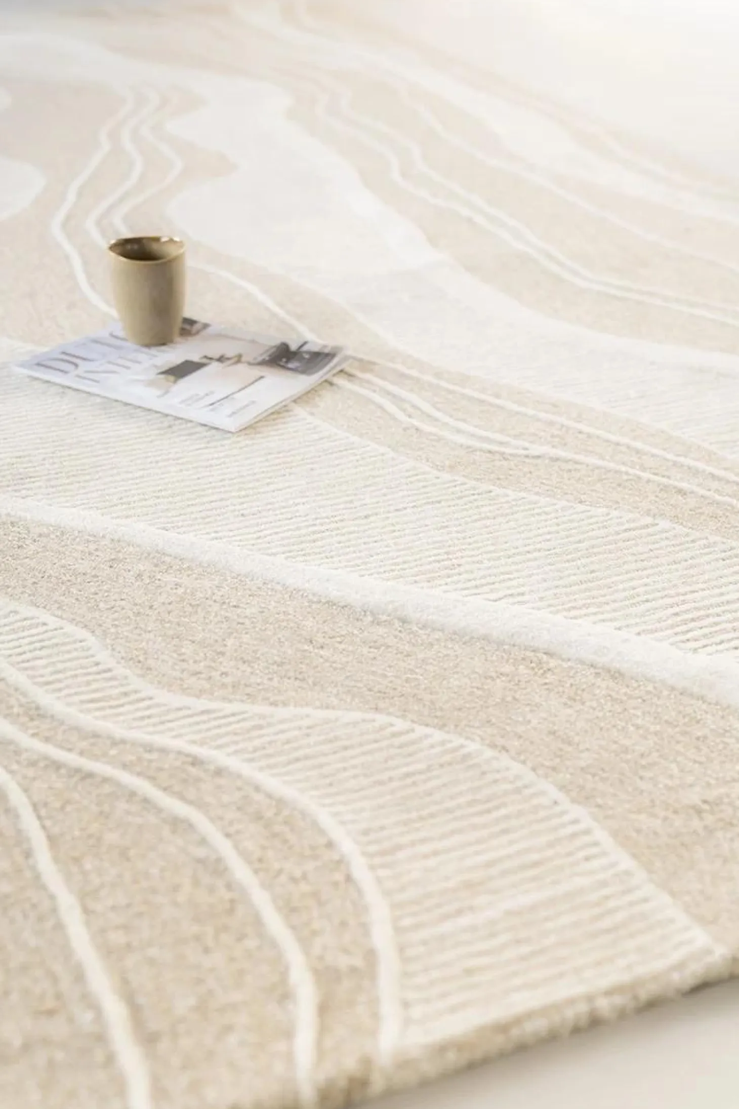 Vloerkleed Soil - Beige 190x290cm - Loft24.nl