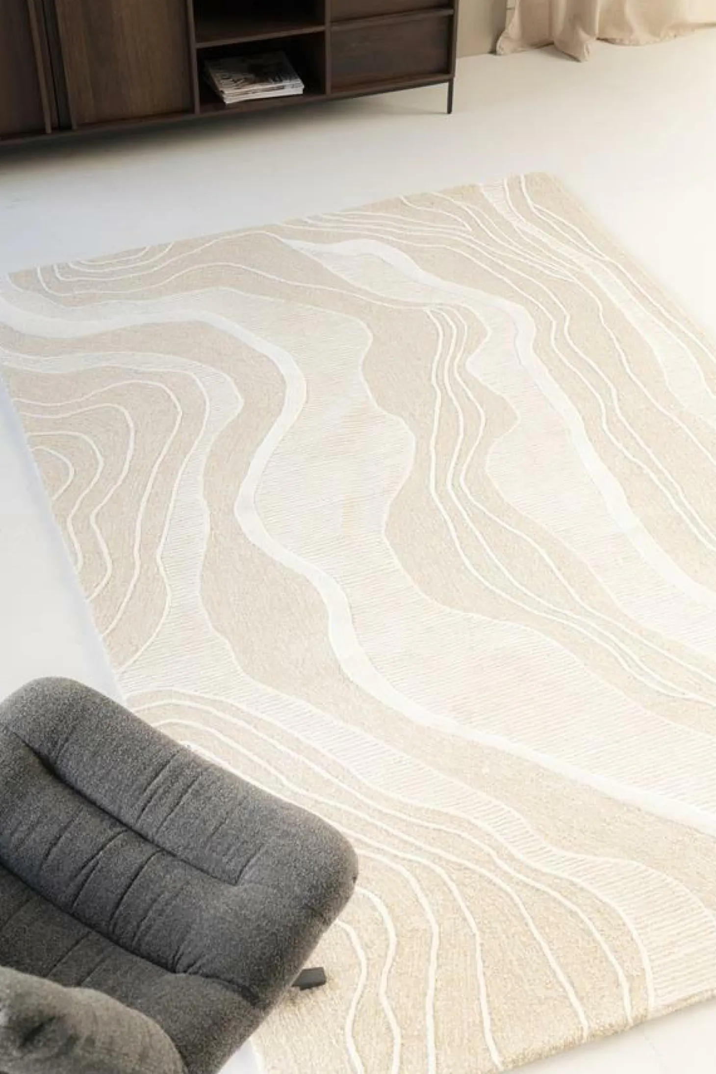 Vloerkleed Soil - Beige 190x290cm - Loft24.nl