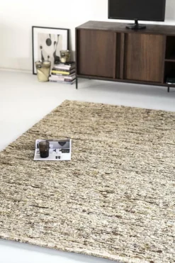 Vloerkleed Takara Wol 190 x 290 cm - Mosterdgeel - Loft24.nl