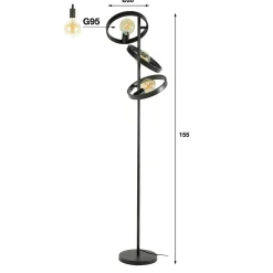 Vloerlamp Hover - 3 lampen - Loft24.nl