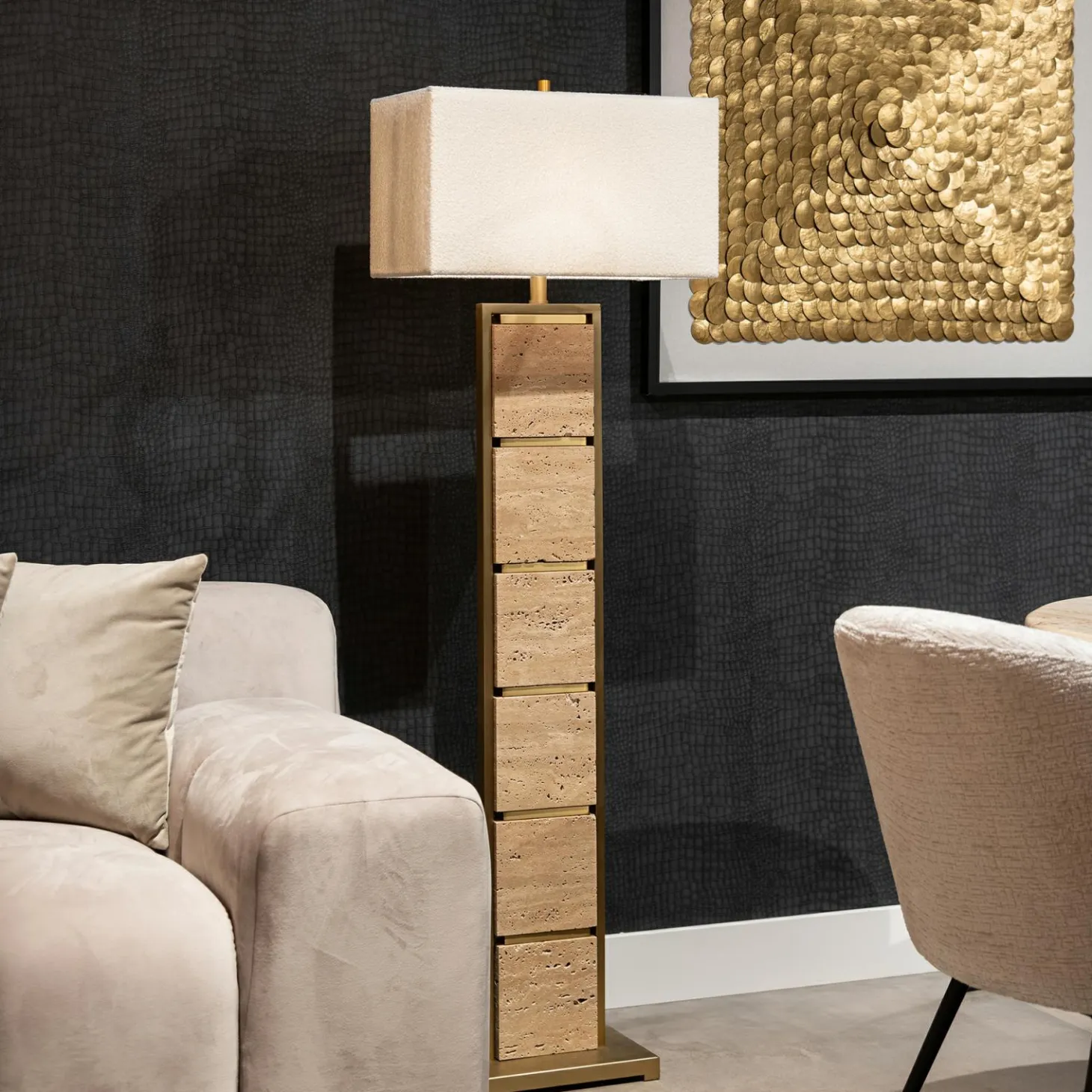 Vloerlamp Meyra Marmer 150cm hoog - Loft24.nl