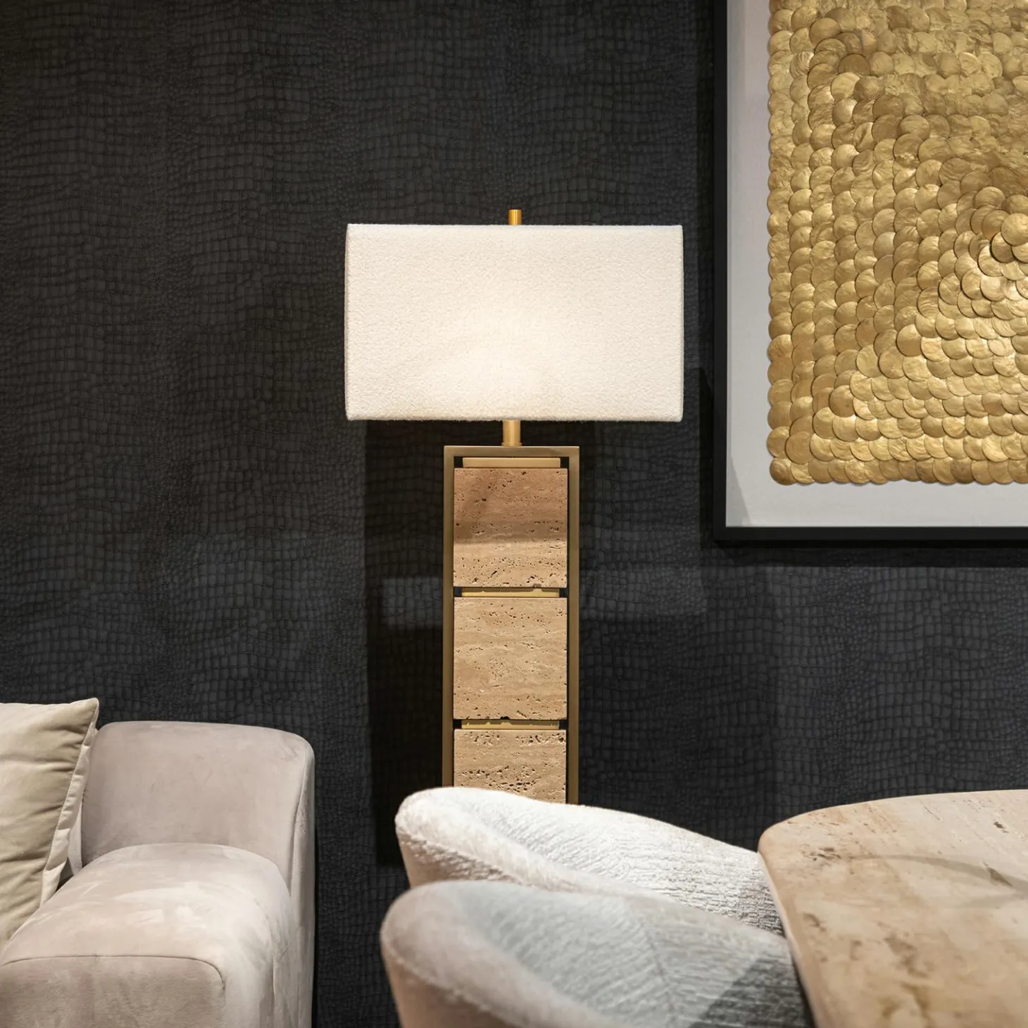 Vloerlamp Meyra Marmer 150cm hoog - Loft24.nl