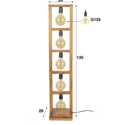 Vloerlamp Modulo Accaciahout - 135cm - Loft24.nl