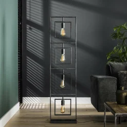 Vloerlamp Turn Square - 4 lampen - Loft24.nl
