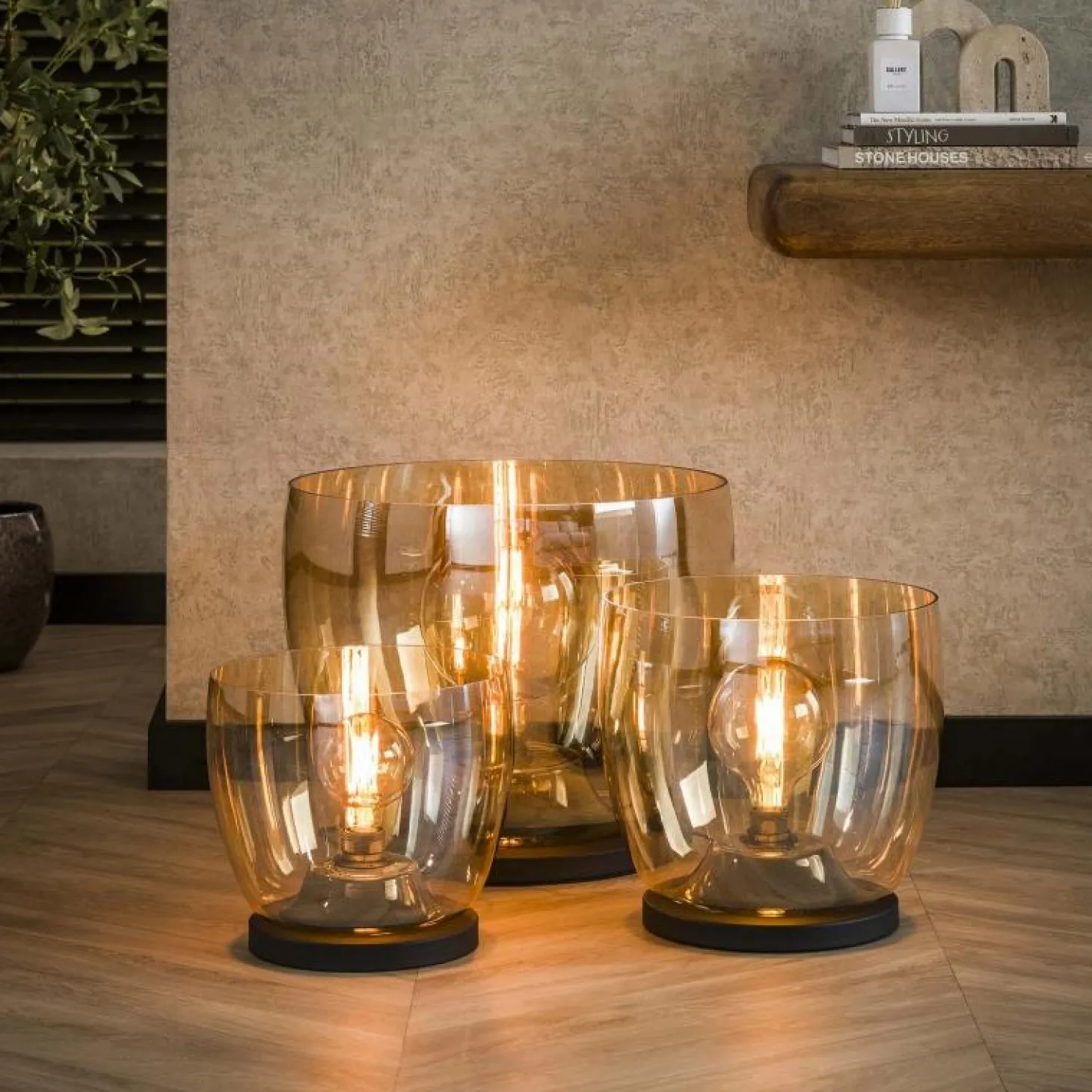 Vloerlamp UP XL - Amber Glas - Loft24.nl