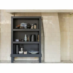 Wandkast Bonk Grenen, 160 x 107cm - Zwart - Loft24.nl