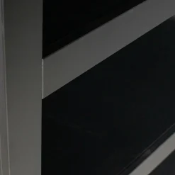 Wandkast Bonk Grenen, 160 x 107cm - Zwart - Loft24.nl