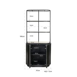 Wandkast Hampton Travertin 199 x 91 cm - Loft24.nl