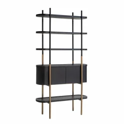 Wandkast Jameson 2-deuren 4-planken (Charcoal) - Loft24.nl