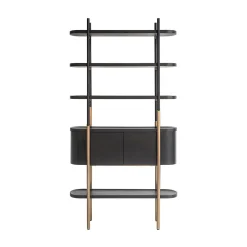Wandkast Jameson 2-deuren 4-planken (Charcoal) - Loft24.nl
