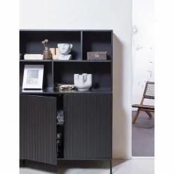 Wandkast New Gravure 150 x 200cm - Zwart - Loft24.nl