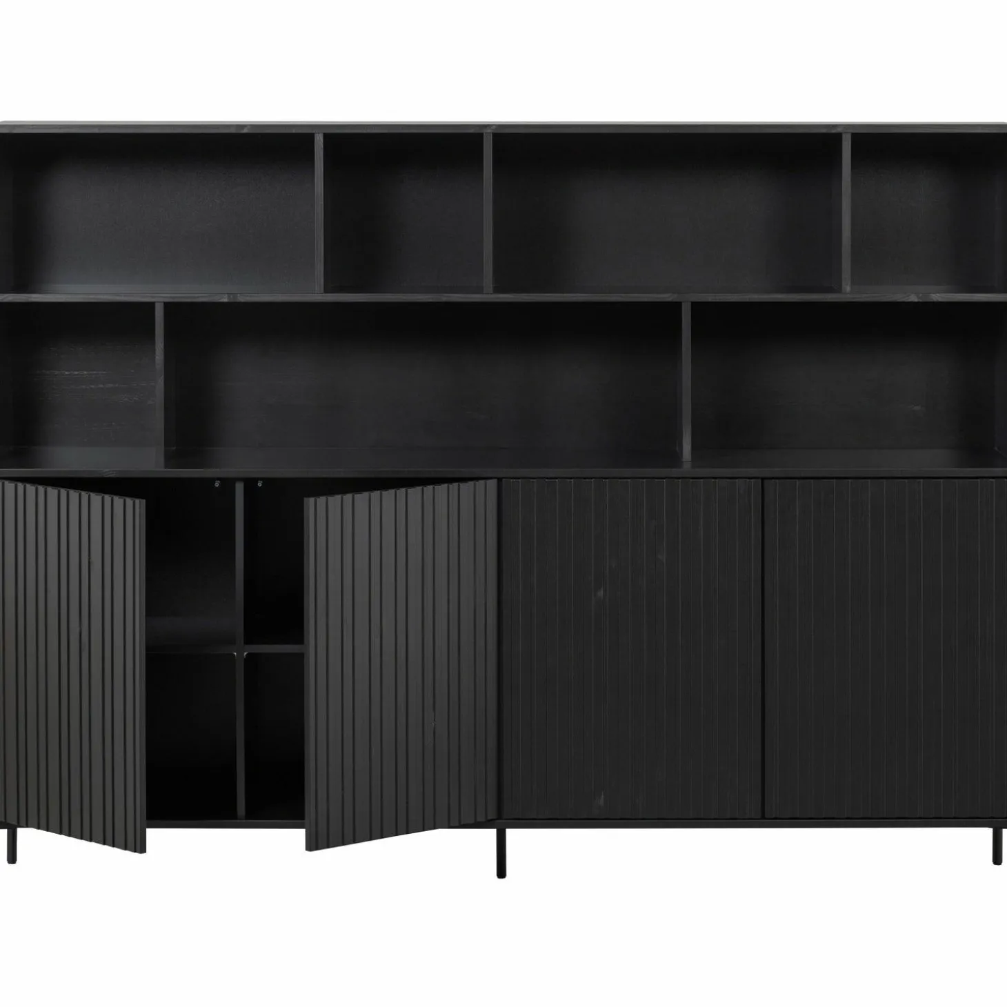 Wandkast New Gravure 150 x 200cm - Zwart - Loft24.nl