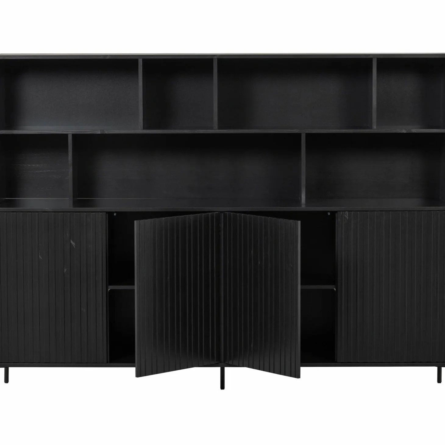 Wandkast New Gravure 150 x 200cm - Zwart - Loft24.nl