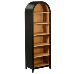 Wandkast Rotondi Mangohout 220 x 70 cm - Zwart - Loft24.nl