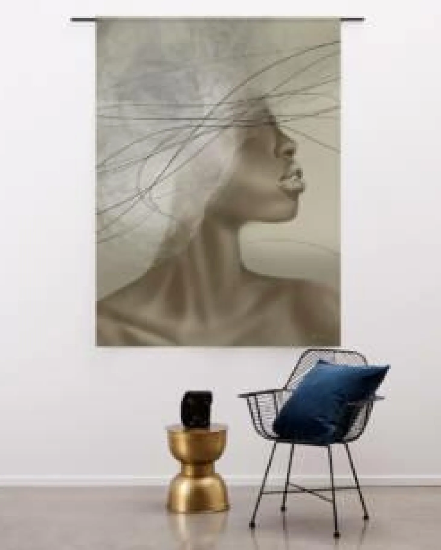 Wandkleed Cloudy thoughts - zelf samenstellen - Loft24.nl