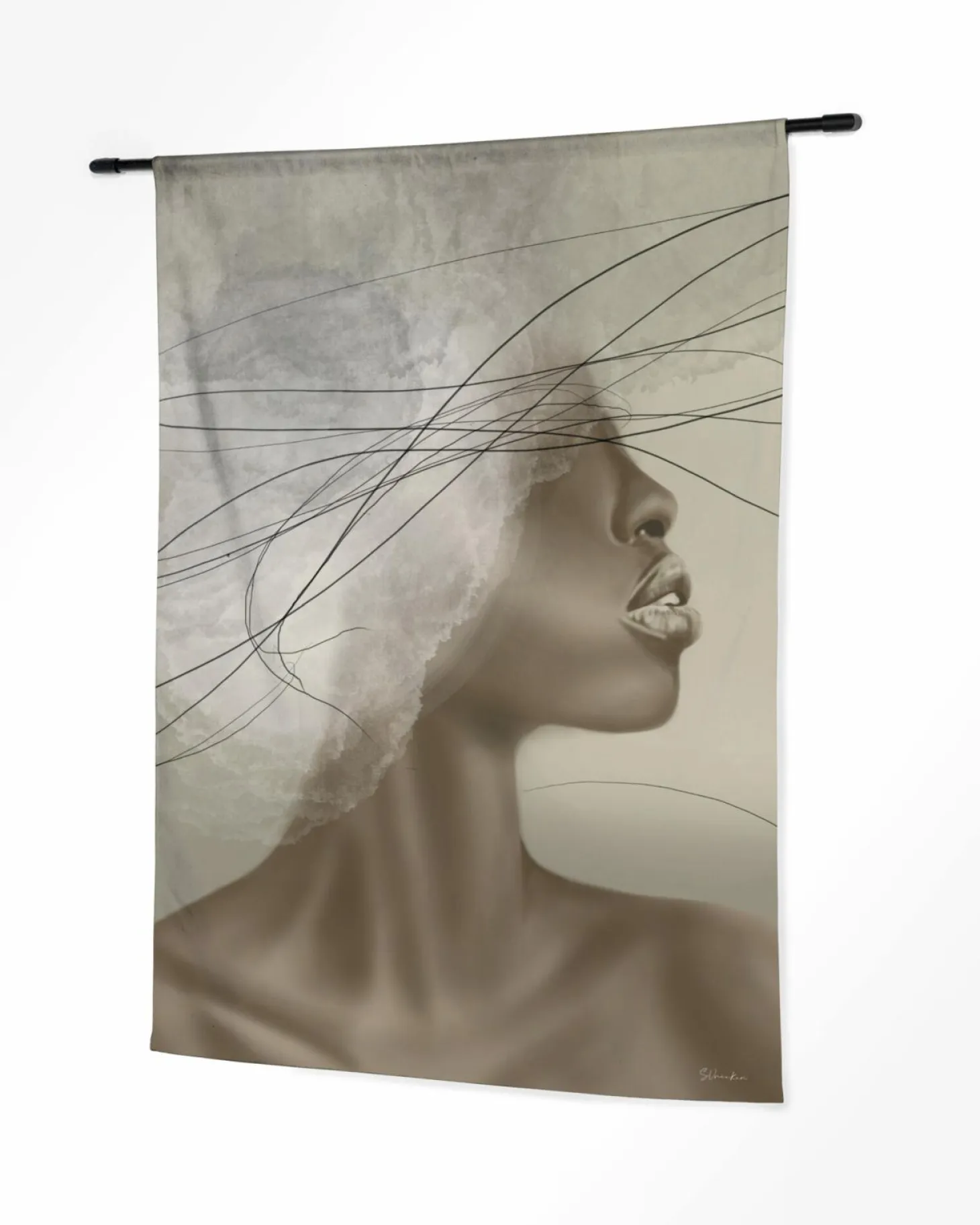 Wandkleed Cloudy thoughts - zelf samenstellen - Loft24.nl