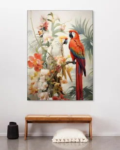 Wandkleed Lovebirds - zelf samenstellen - Loft24.nl