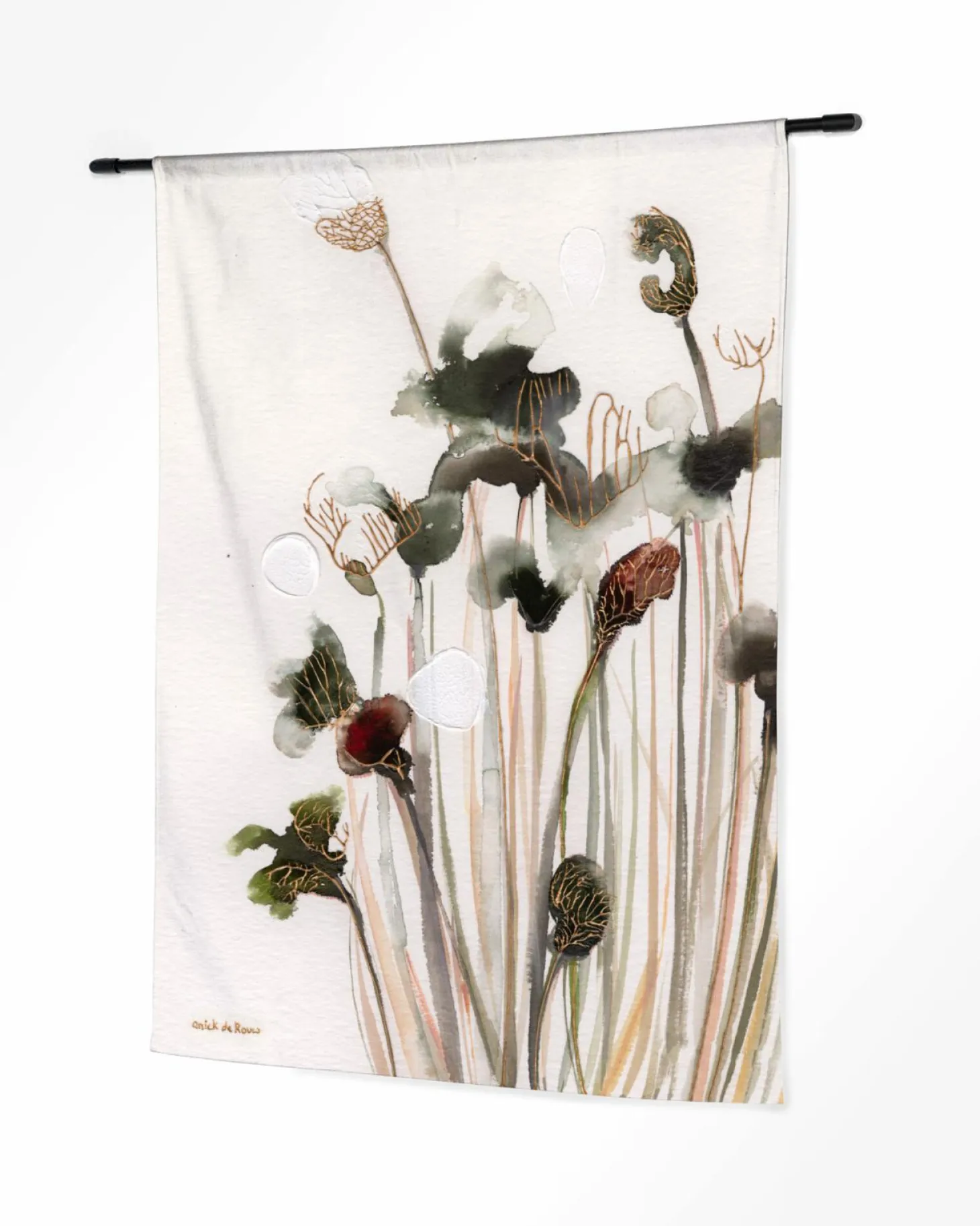 Wandkleed Pastel Flowers 2 - zelf samenstellen - Loft24.nl