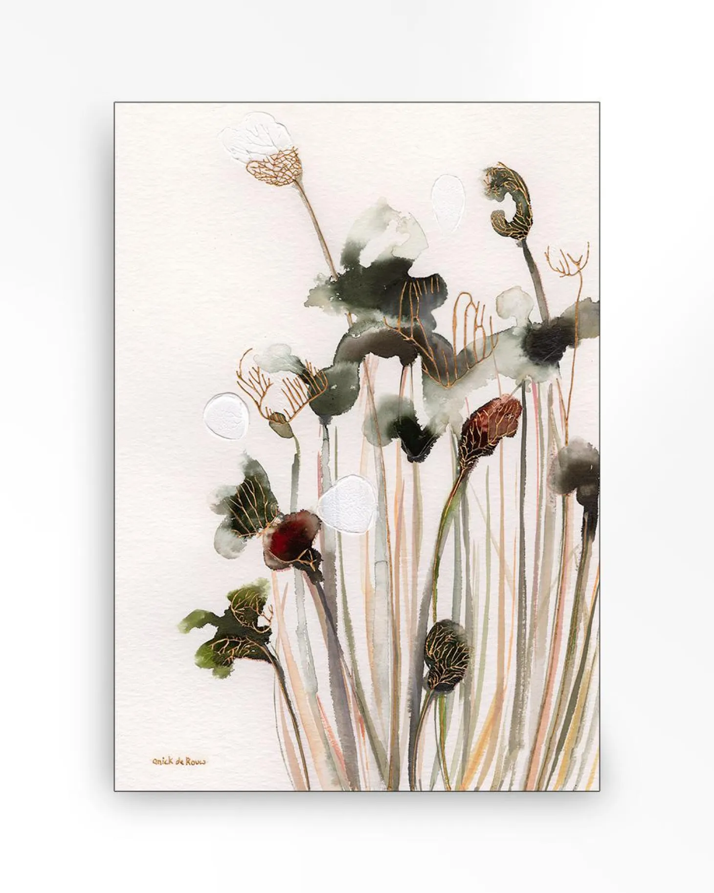 Wandkleed Pastel Flowers 2 - zelf samenstellen - Loft24.nl