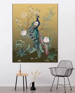 Wandkleed Peacock - zelf samenstellen - Loft24.nl