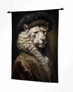 Wandkleed Snow Leopard - zelf samenstellen - Loft24.nl