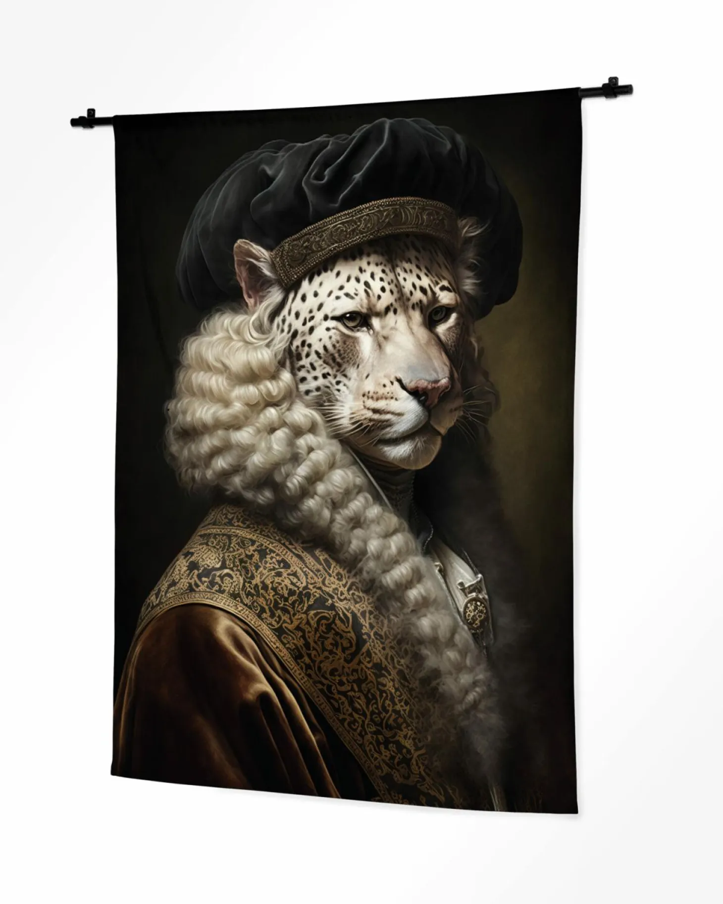 Wandkleed Snow Leopard - zelf samenstellen - Loft24.nl