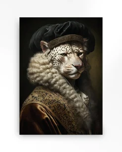 Wandkleed Snow Leopard - zelf samenstellen - Loft24.nl