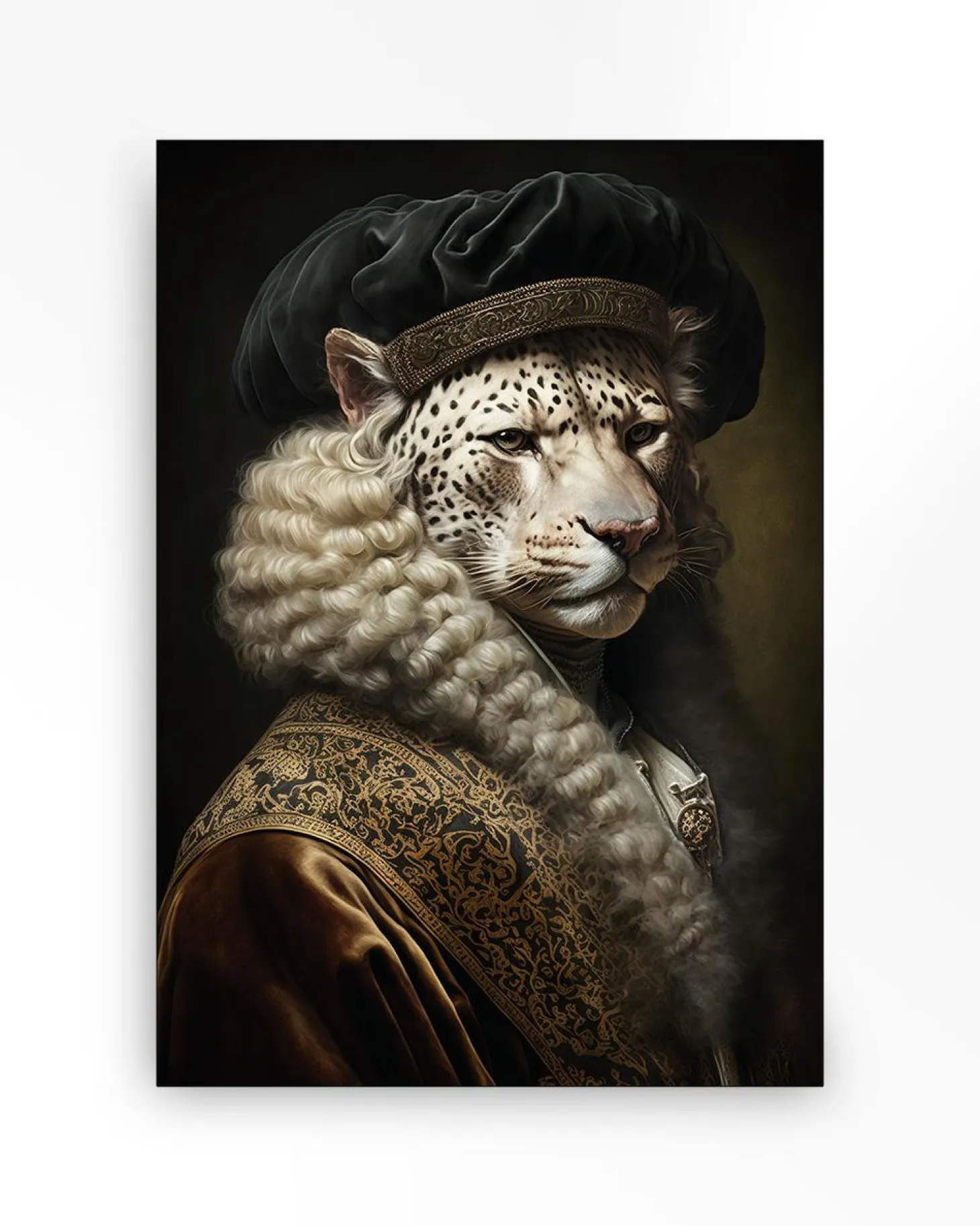 Wandkleed Snow Leopard - zelf samenstellen - Loft24.nl