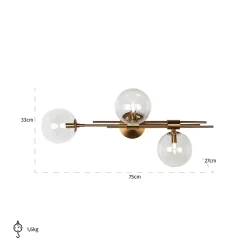 Wandlamp Davine 3-lamps - Loft24.nl