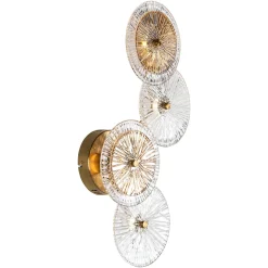 Wandlamp Linzi 4-lamps kleur Brushed Gold - Loft24.nl