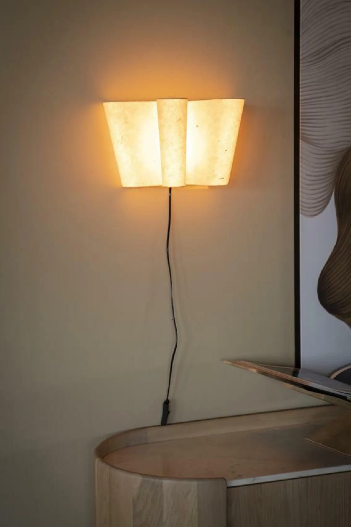 Wandlamp Meander Handgemaakt papier - Loft24.nl