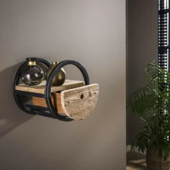 Wandplank Circular Hardhout - Ø30 - Loft24.nl