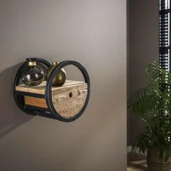 Wandplank Circular Hardhout - Ø30 - Loft24.nl