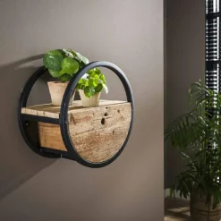 Wandplank Circular Hardhout - Ø30 - Loft24.nl