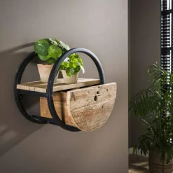 Wandplank Circular Hardhout - Ø40 - Loft24.nl