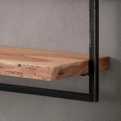 Wandplank Edge Acaciahout - 30 cm Dubbel - Loft24.nl